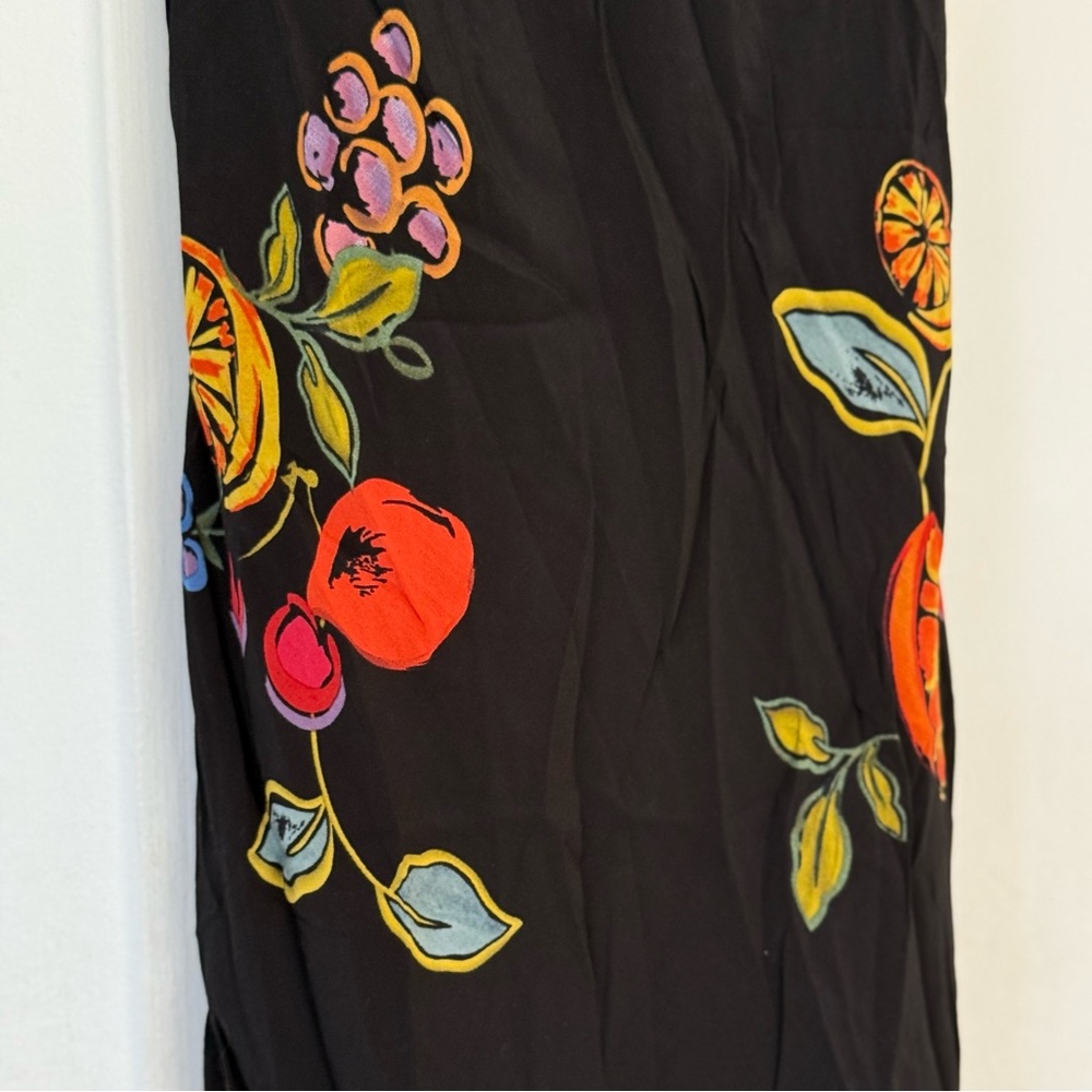 NEW Women’s Astr Black Maxi Dress with Colorful Mixed Fruit Design - Picture 6 of 16